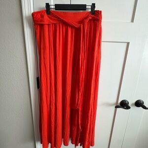 NWT, Ava & Viv, plus, 1x, orange, maxi skirt. Perfect for vacation, summer fall.